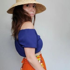 Gauzy cotton crop top